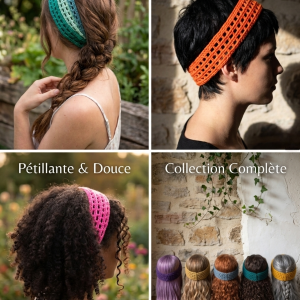 Bandeau ajouré artisanal en crochet