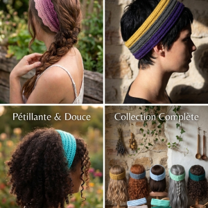 Bandeau douillet artisanal en crochet