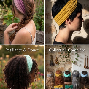 Bandeau torsadé artisanal en crochet