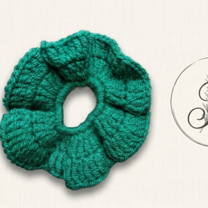 Chouchou vert feuille - M