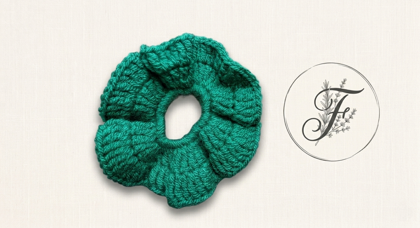 Chouchou vert feuille - M
