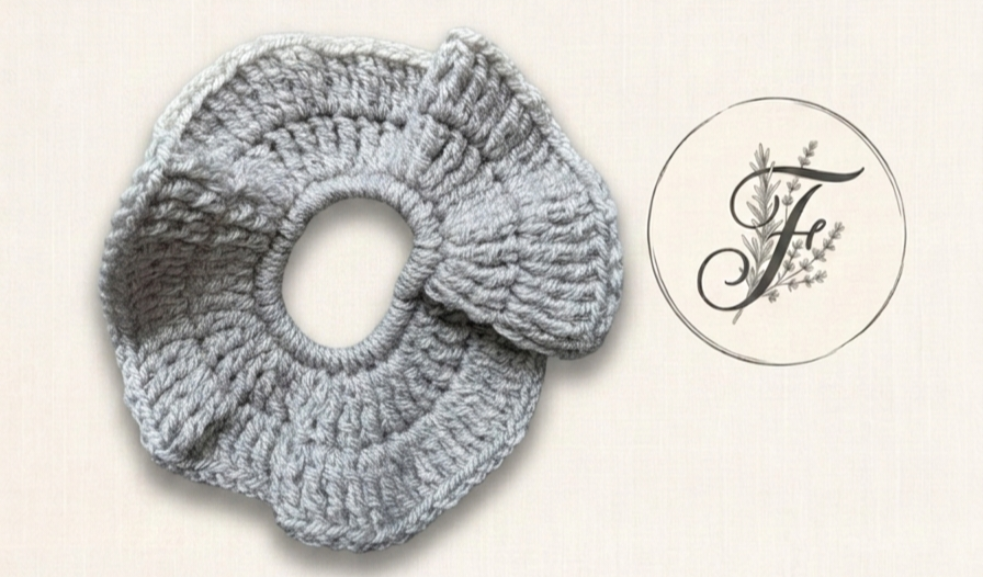 Chouchou gris perle - M