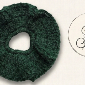 Chouchou vert bouteille - XL