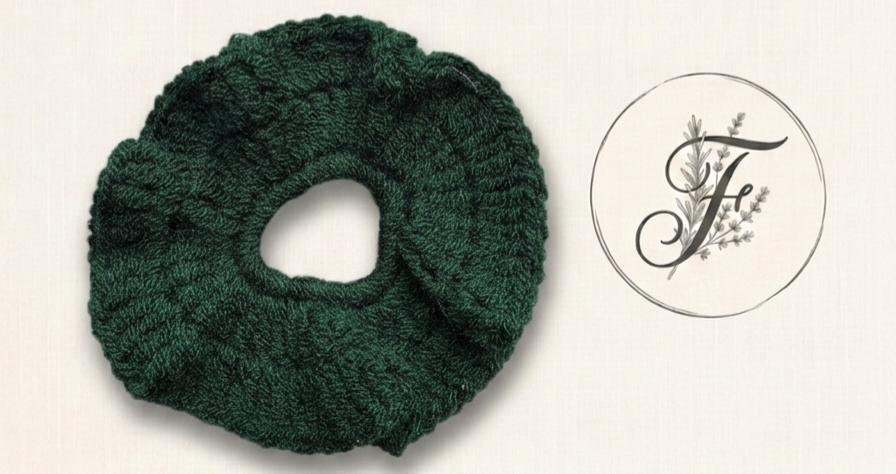 Chouchou vert bouteille - M