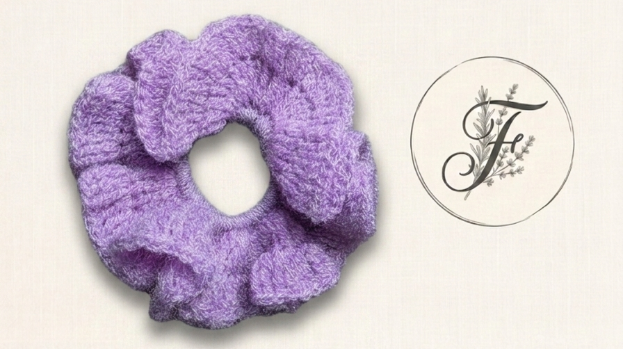 Chouchou violet lavande - M