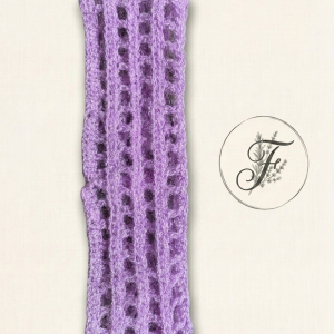 Bandeau ajouré violet lavande - Taille Unique