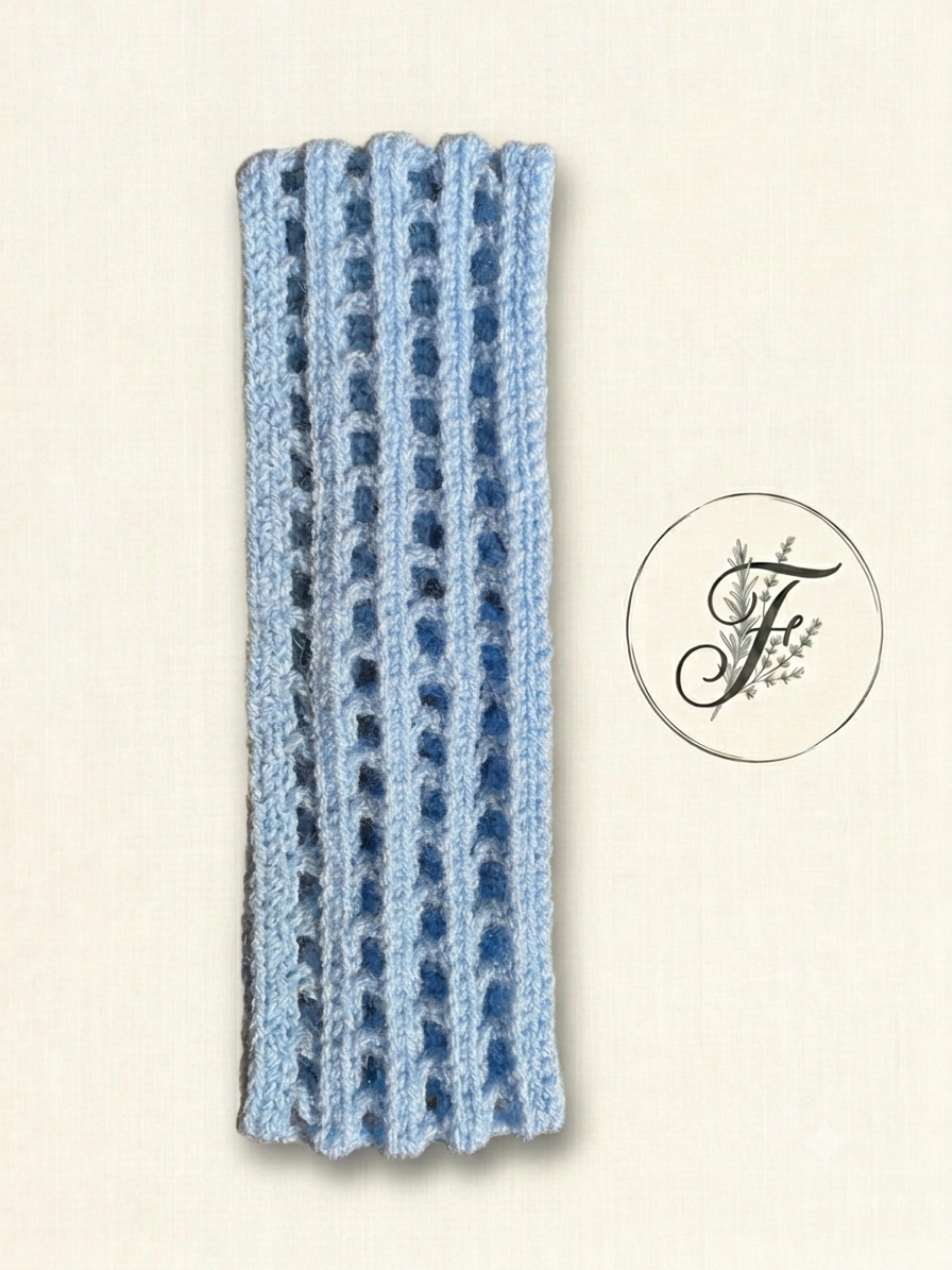 Bandeau ajouré bleu horizon - Taille Unique