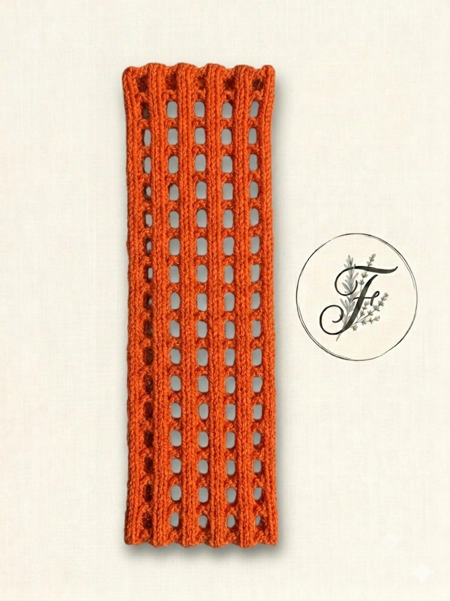 Bandeau ajouré terracotta - Taille Unique