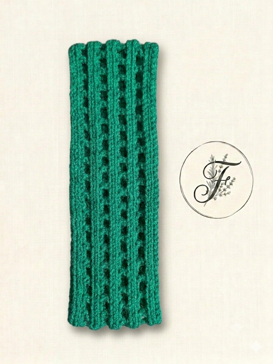 Bandeau ajouré vert feuille - Taille Unique
