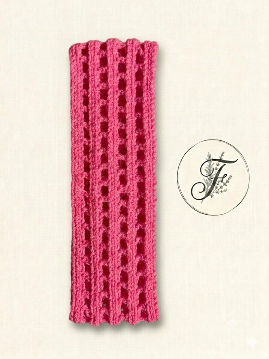 Bandeau ajouré rose - Taille Unique