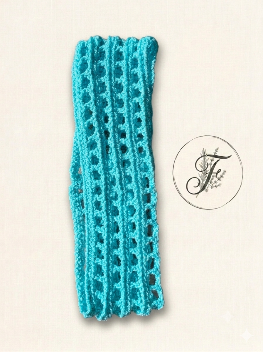 Bandeau ajouré ciel d'hiver - Taille Unique