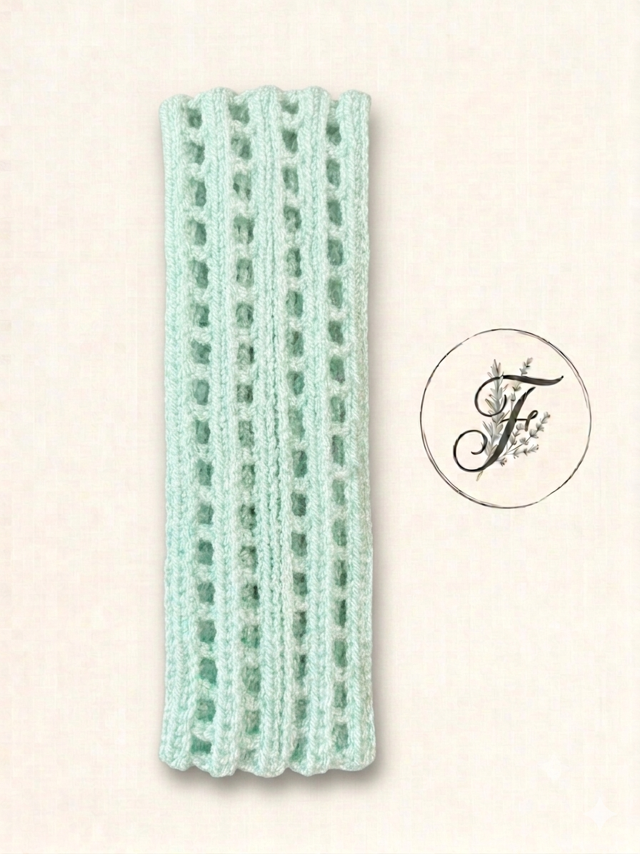 Bandeau ajouré vert émeraude - Taille Unique