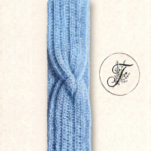 Bandeau torsadé bleu horizon - Taille Unique