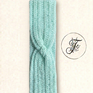 Bandeau torsadé vert émeraude - Taille Unique