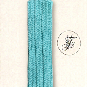 Bandeau douillet bleu ciel d'hiver - Taille Unique
