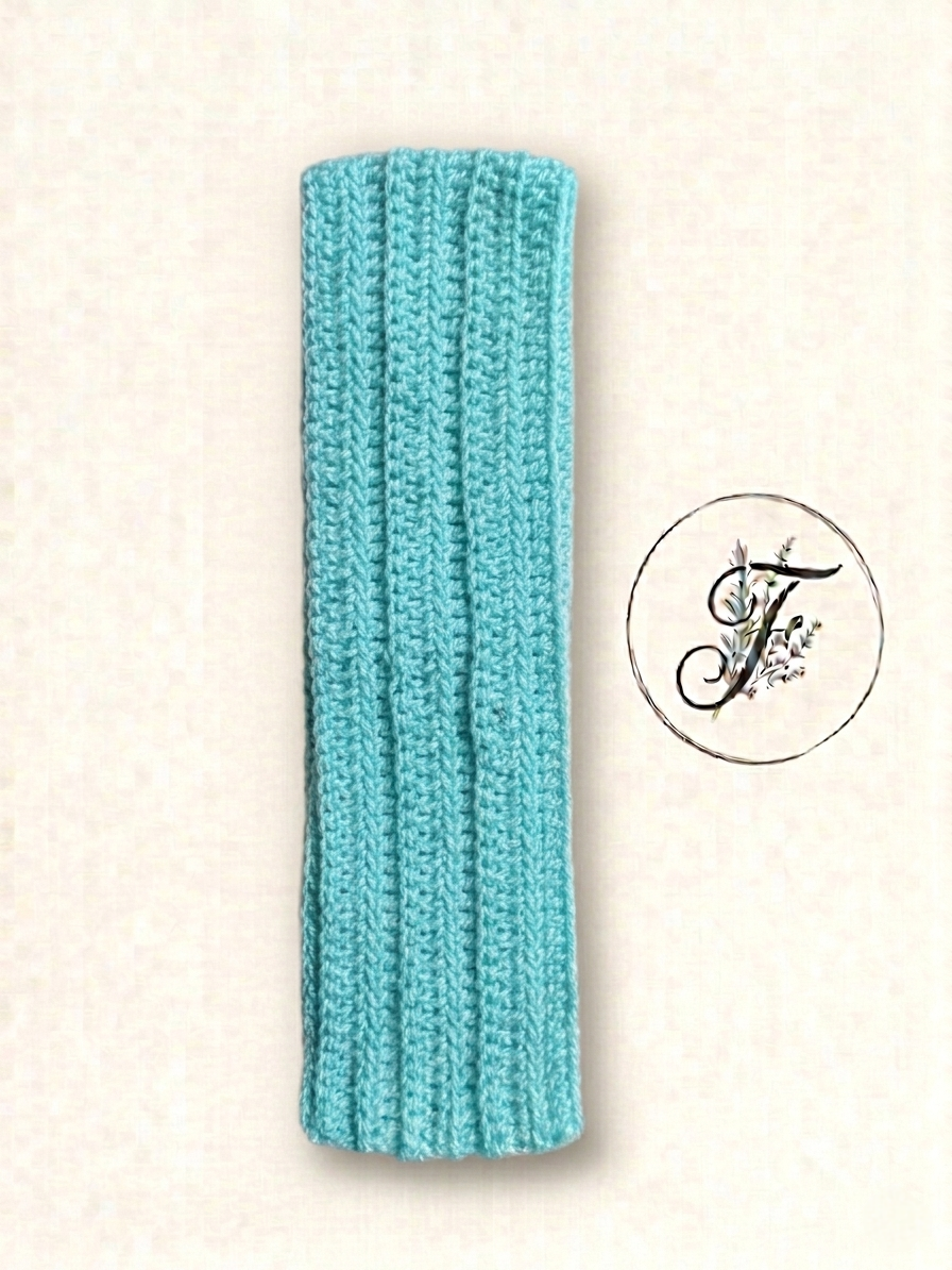 Bandeau douillet bleu ciel d'hiver - Taille Unique