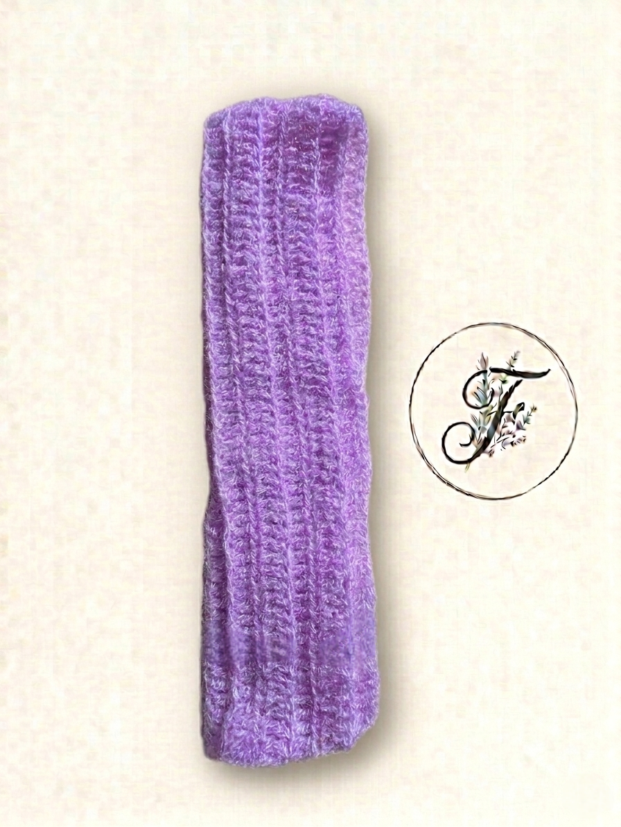 Bandeau violet lavande - Taille Unique