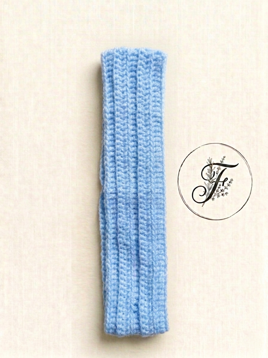 Bandeau douillet bleu horizon - Taille Unique